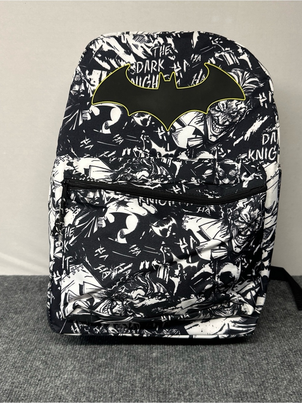 Batman Black & White Graphic Backpack - Men Bags